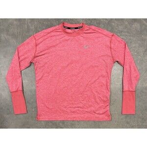 Nike Running Dri-Fit Shirt Womens Medium Long Sleeve Athletic Thumbholes Pink